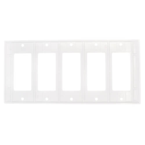 Main product image of 5-Gang Electrical Wall Plate, Decora (White)