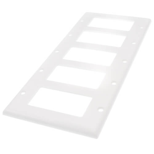Main product image of 5-Gang Electrical Wall Plate, Decora (White)