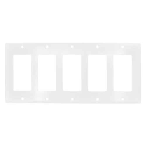 Main product image of 5-Gang Electrical Wall Plate, Decora (White)