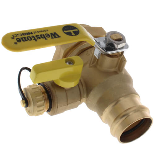 Main product image of 1-1/4" Pro-Pal Press Union Full Port Ball Valve w/ Hi-Flow Hose Drain & Reversible Handle (Lead Free)