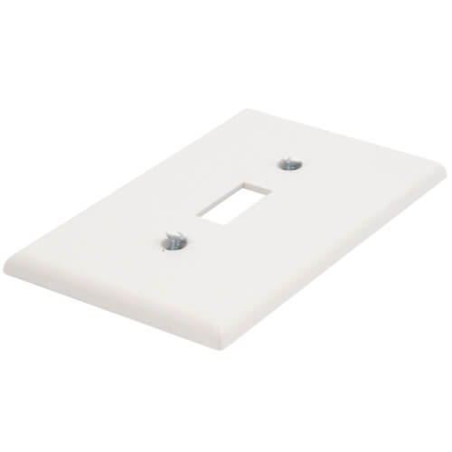 Main product image of 1-Gang Wall Plate, Midway Size, Thermoset Plastic, Toggle Switch (White)