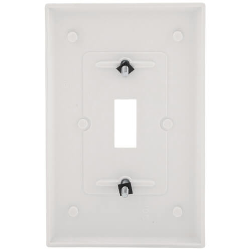 Main product image of 1-Gang Wall Plate, Midway Size, Thermoset Plastic, Toggle Switch (White)