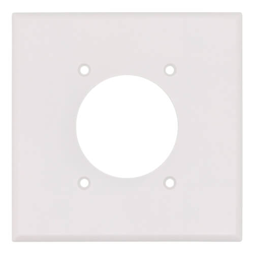 80526W Leviton 80526W 2Gang 2.15" Dia. Device Receptacle Wall