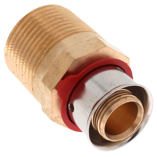Main product image of Bronze 5/8" PEX Press x 3/4" M NPT Adapter w/ Attached Sleeve