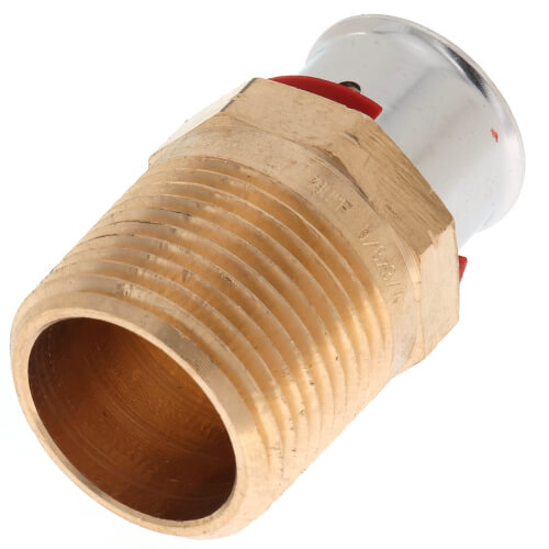 Main product image of Bronze 5/8" PEX Press x 3/4" M NPT Adapter w/ Attached Sleeve