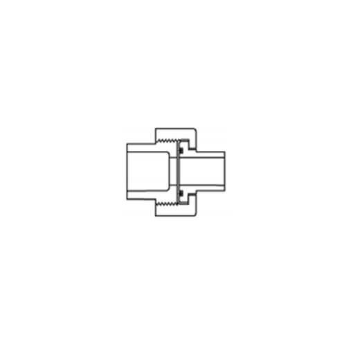 Main product image of 2" CPVC Schedule 80 Union 2000 w/ FKM Viton O-Ring Seal (Socket x Spigot)