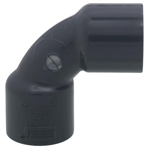 806005S 806005S 1/2" PVC Schedule 80 90° Sweep Elbow