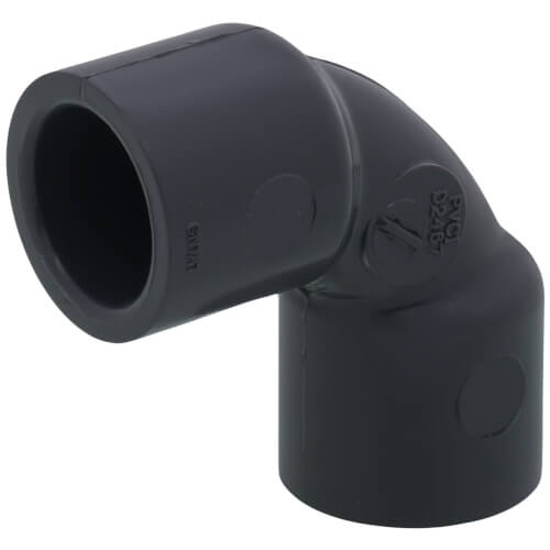 806005S 806005S 1/2" PVC Schedule 80 90° Sweep Elbow