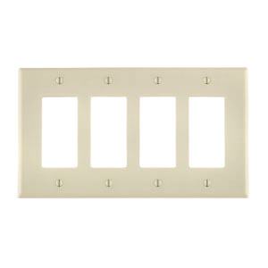 Main product image of 4-Gang Decora Midway Size Electrical Wall Plate (Light Almond)