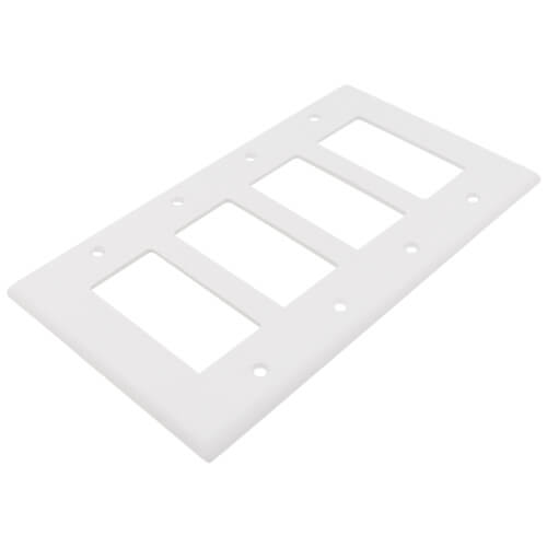 Main product image of 4-Gang Decora Midway Size Electrical Wall Plate (White)
