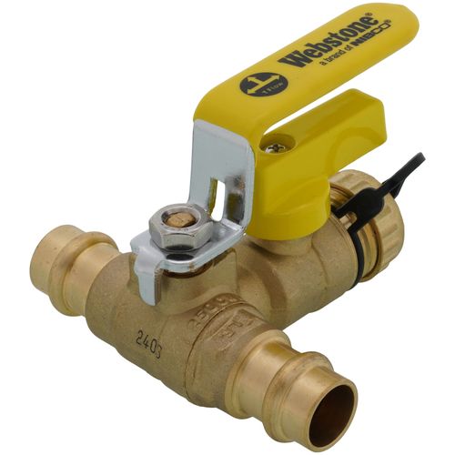 Main product image of 1/2" Press Full Port Ball Valve w/ Drain & Reversible Handle (Lead Free)