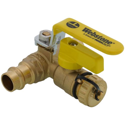 Main product image of 1/2" Press Full Port Ball Valve w/ Drain & Reversible Handle (Lead Free)
