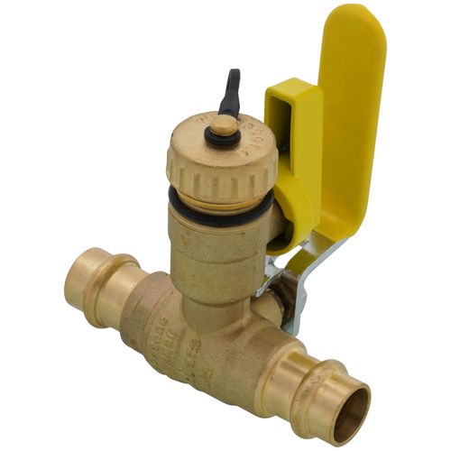 Main product image of 1/2" Press Full Port Ball Valve w/ Drain & Reversible Handle (Lead Free)