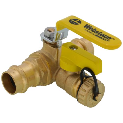 Main product image of 3/4" Press Full Port Ball Valve w/ Drain & Reversible Handle