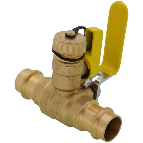 Main product image of 3/4" Press Full Port Ball Valve w/ Drain & Reversible Handle