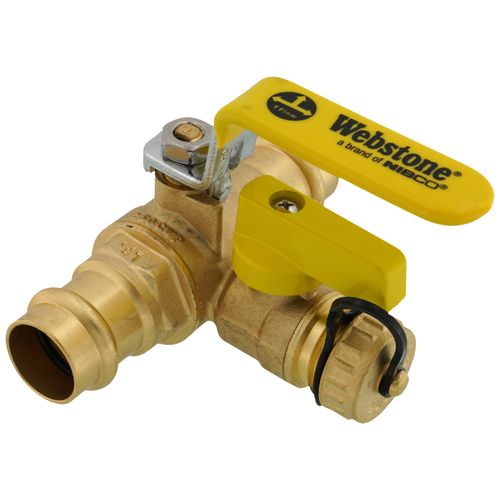 Main product image of 3/4" Press Full Port Ball Valve w/ Drain & Reversible Handle (Lead Free)