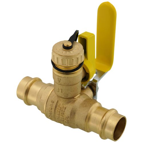 Main product image of 3/4" Press Full Port Ball Valve w/ Drain & Reversible Handle (Lead Free)