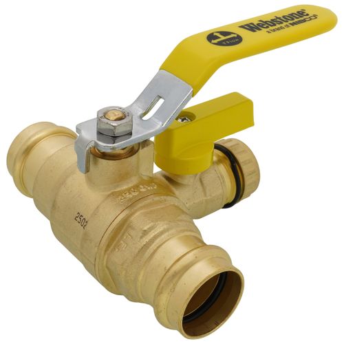 Main product image of 1" Press Full Port Ball Valve w/ Drain & Reversible Handle (Lead Free)