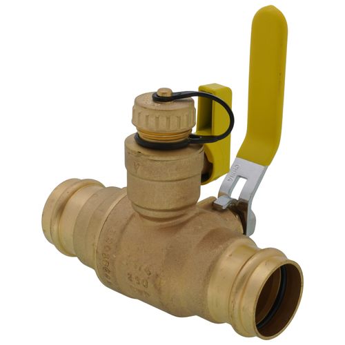 Main product image of 1-1/4" Press Full Port Ball Valve w/ Drain & Reversible Handle