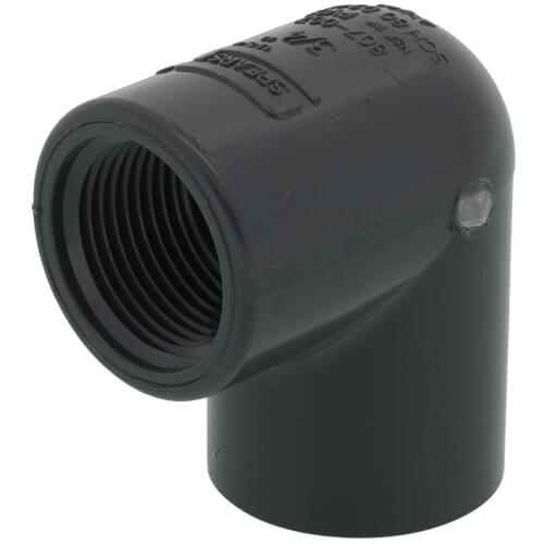 Main product image of 3/4" PVC Schedule 80 90° Elbow (S x FPT)
