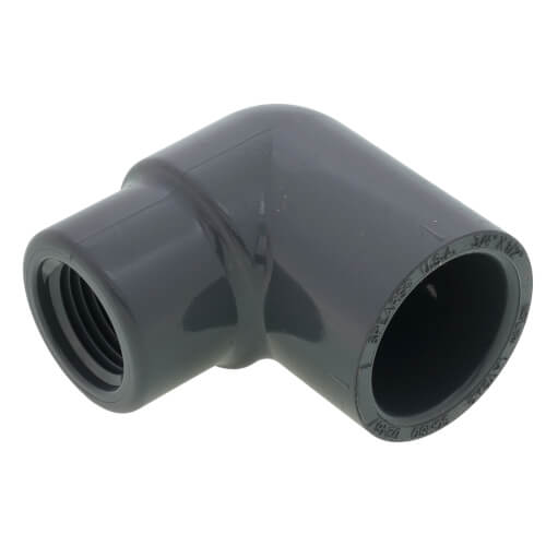 Main product image of 3/4" x 1/2" PVC Schedule 80 90° Reducing Elbow (S x FPT)