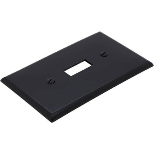 Main product image of 1-Gang Electrical Wall Plate, Nylon, Toggle Switch (Black)