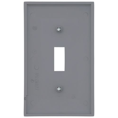 Main product image of 1-Gang Electrical Wall Plate, Nylon, Toggle Switch (Grey)