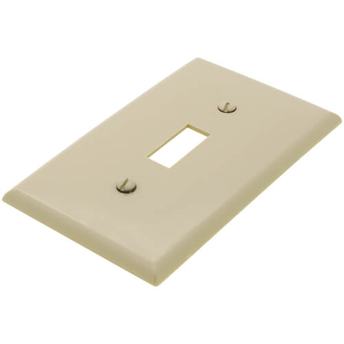 Main product image of 1-Gang Electrical Wall Plate, Nylon, Toggle Switch (Ivory)