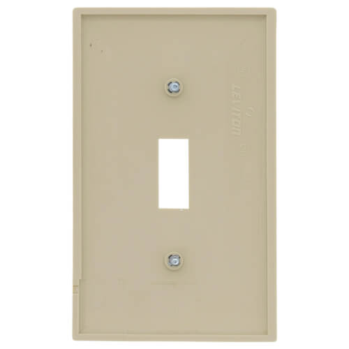 Main product image of 1-Gang Electrical Wall Plate, Nylon, Toggle Switch (Ivory)