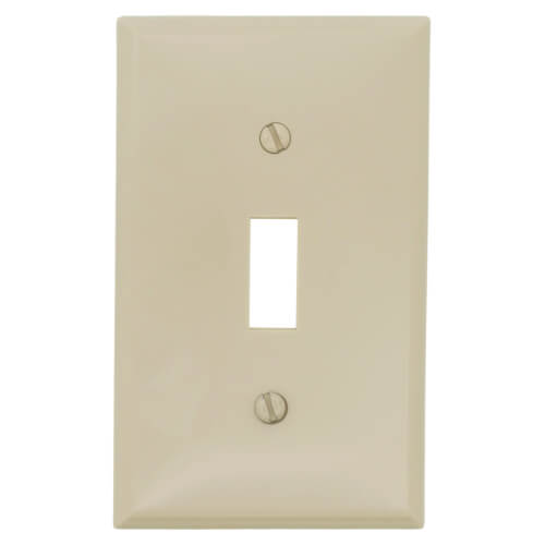 Main product image of 1-Gang Electrical Wall Plate, Nylon, Toggle Switch (Ivory)