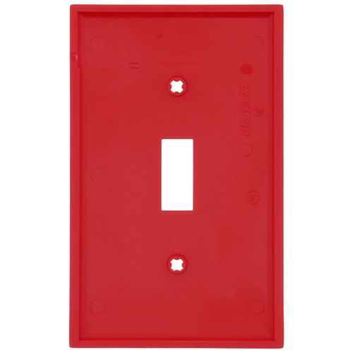 Main product image of 1-Gang Electrical Wall Plate, Nylon, Toggle Switch (Red)