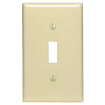 Main product image of 1-Gang Electrical Wall Plate, Nylon, Toggle Switch (Light Almond)