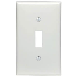 80701-W - Leviton 80701-W - 1-Gang Electrical Wall Plate, Nylon, Toggle ...