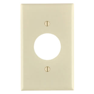 Main product image of 1-Gang Electrical Wall Plate, Nylon, 1.406" Hole Single Receptacle (Light Almond)