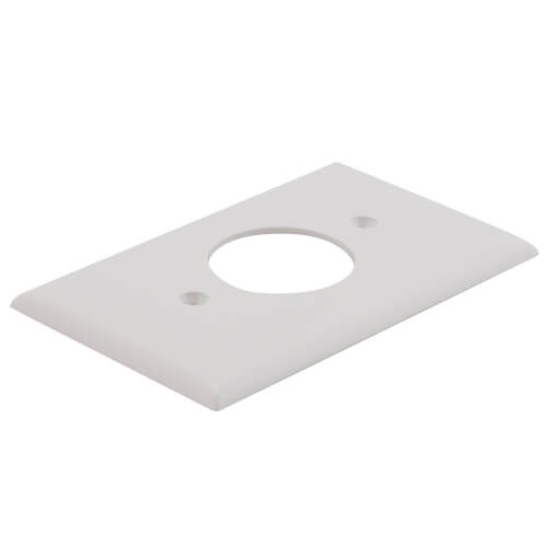 Main product image of 1-Gang Wallplate, 1.406" Hole Single Receptacle, Nylon (White)