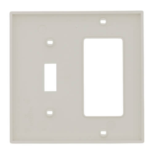 Main product image of 2-Gang Electrical Wall Plate, Nylon, Combo Toggle/Decora (Light Almond)
