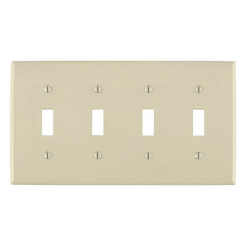 80712-T - Leviton 80712-T - 4-Gang Electrical Wall Plate, Nylon, Toggle ...