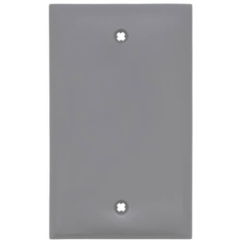 Main product image of 1-Gang No Device Blank Wallplate, Box Mount (Gray)