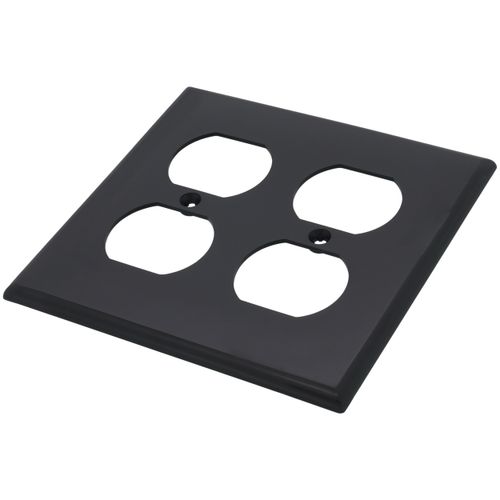 Main product image of 2-Gang Electrical Wall Plate, Nylon, Duplex (Ebony)