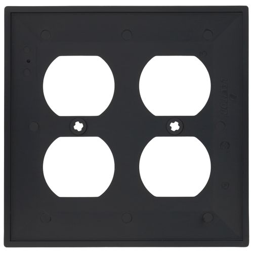 Main product image of 2-Gang Electrical Wall Plate, Nylon, Duplex (Ebony)