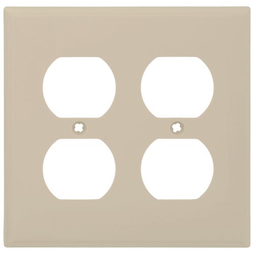 Main product image of 2-Gang Electrical Wall Plate, Nylon, Duplex (Ivory)