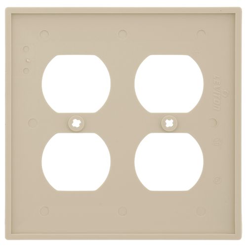 Main product image of 2-Gang Electrical Wall Plate, Nylon, Duplex (Ivory)