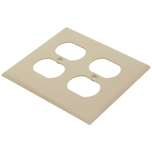 Main product image of 2-Gang Electrical Wall Plate, Nylon, Duplex (Ivory)