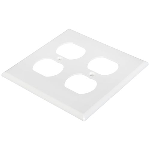 Main product image of 2-Gang Electrical Wall Plate, Nylon, Duplex (Light Almond)
