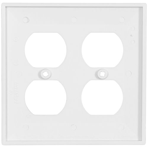 Main product image of 2-Gang Electrical Wall Plate, Nylon, Duplex (Light Almond)