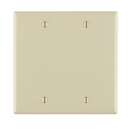 Main product image of 2-Gang No-Device Blank Electrical Wall Plate, Box Mount (Light Almond)