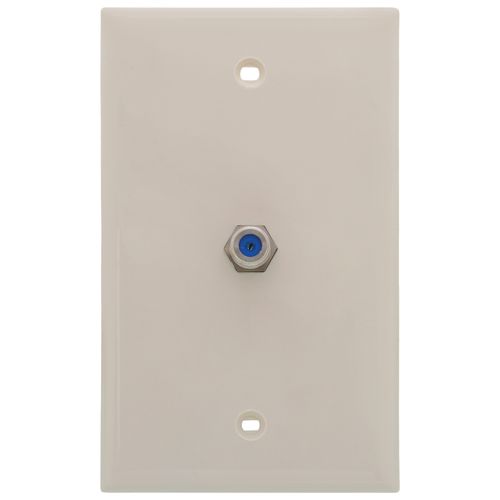 Main product image of Standard Video Wall Jack w/ One F-Connector (Light Almond)