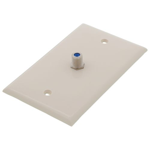 Main product image of Standard Video Wall Jack w/ One F-Connector (Light Almond)