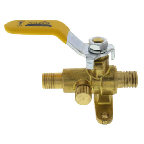 Main product image of 1/2" Viega Style PEX Drop Ear Ball Valve w/ Drain (Lead Free)