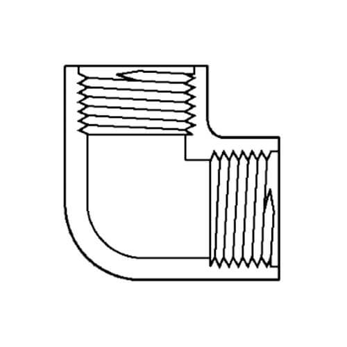 Main product image of 3/8" FPT CPVC Schedule 80 90° Elbow